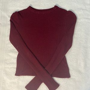 burgundy long sleeve shirt